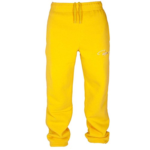 REDRUM Plain Pant Hose Jogginghose Sweatpant Freizeithose Sporthose (Farbe: Gelb, Größe: 2XL) von REDRUM