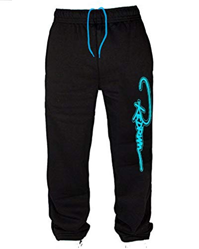 REDRUM Sportswear Unisex Pants Jogginghose Hose Modell Bak von Größe XXS bis 6XL (Schwarz Türkis, S) von REDRUM