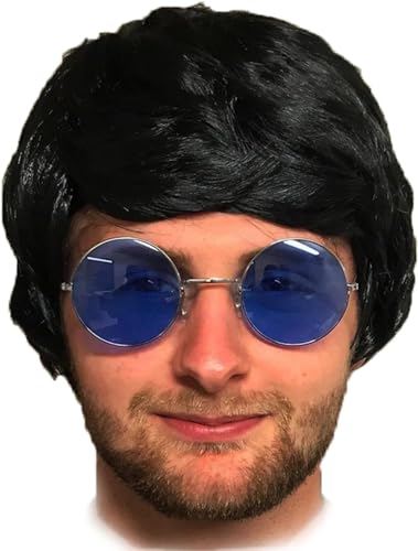 MENS ADULT BOYBAND WIG FANCY DRESS SHORT WIGS POP PARTY COSTUME 60S 70S 80S (Black) von REDSTAR FANCY DRESS
