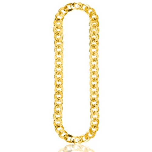 REDSTAR FANCY DRESS Gold Gangster Kette Chav Halskette Hip Hop Rapper Gangster Kostüm Zubehör von REDSTAR FANCY DRESS