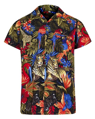 Chemise hawaienne Homme à Manches Courtes Pour Hommes - Chemise à imprimé animaux de la Jungle Pour Hommes amusants et Chemise Homme de cerf - Accessoires Pour enterrement de Vie de garçon von REDSTAR