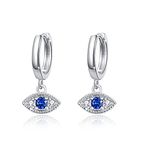 Böser Blick Ohrringe 925 Sterling Silber Hängend Ohrringe Evil Eye Ohrringe für Damen Böser Blick Stein türkisches Auge Schmuck Geschenk für Damen Mädchen Weihnachts von REDSUN