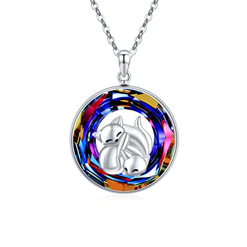 REDSUN Fuchs Halskette 925 Sterling Silber Fuchs Kristall Anhänger Niedliches Tier Schmuck Geschenke für Damen Mädchen Mutter Tochter Geburtstag REDSUN Fuchs Halskette 925 Sterling Silber Fuchs Kristall Anhänger Niedliches Tier Schmuck Geschenke für Damen Mädchen Mutter Tochter Geburtstag von REDSUN