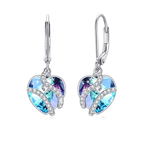 Kristall Ohrringe 925 Sterling Silber Herz mit Violett Kristall Ohrringe Hängend Damen Herz Ohrringe Unendlichkeits Ohrhänger Schmuck für Mädchen Mama Tochter Ehefrau Mutter Geschenk Kristall Ohrringe 925 Sterling Silber Herz mit Violett Kristall Ohrringe Hängend Damen Herz Ohrringe Unendlichkeits Ohrhänger Schmuck für Mädchen Mama Tochter Ehefrau Mutter Geschenk von REDSUN