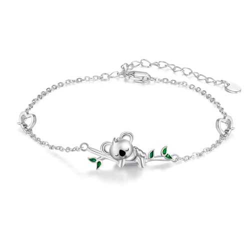 REDSUN Koala Armband 925 Sterling Silber Koala Bär Armbänder Niedlicher Koala Schmuck Geschenke Weihnachten Geschenke von REDSUN