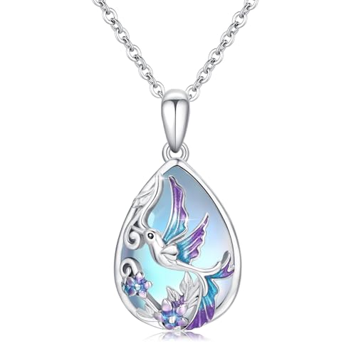REDSUN Phönix Kette 925 Sterling Silber Phönix Mondstein Halskette für Damen Phönix Anhänger Phoenix Schmuck Geschenk für Weihnachtsgeschenke Geburtstagsgeschenke von REDSUN