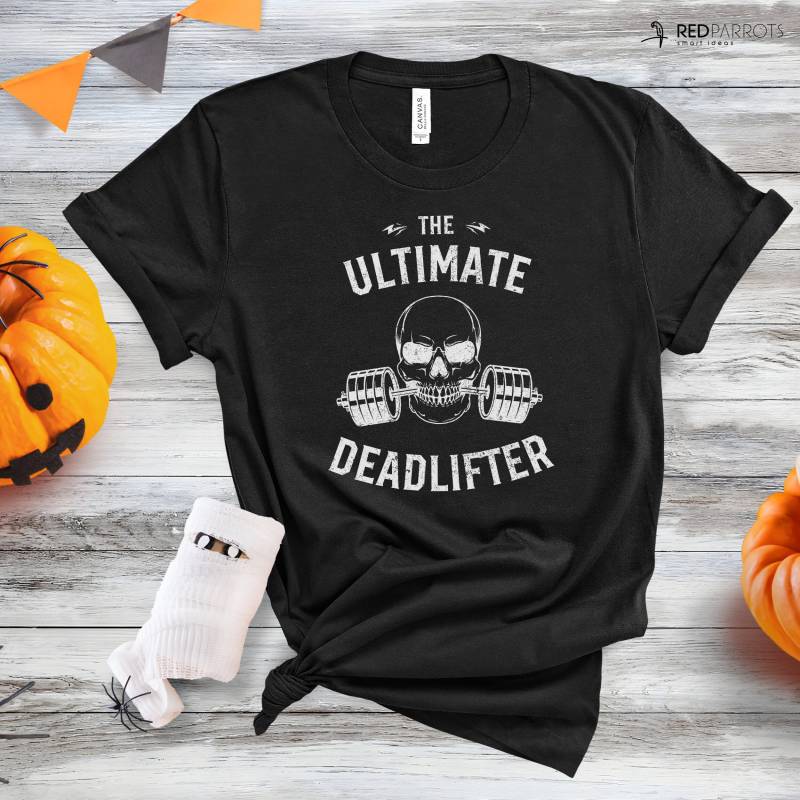 Deadlifter Halloween-Shirt, Ultimatives Shirt Für Fitnessbegeisterte, Perfektes Halloween-Shirt Sportler, Lustiges Muskel-T-Shirt von REDparrotsTJDE