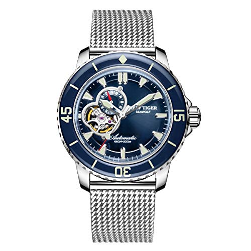 REEF TIGER Herrenuhr Analog Automatik mit Edelstahl Armband RGA3039-YLY von REEF TIGER