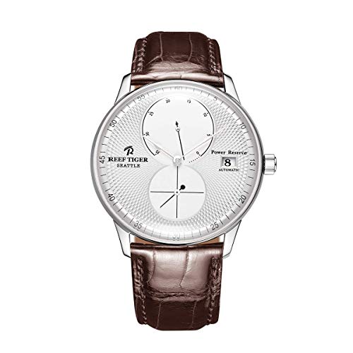 REEF TIGER Herren Uhr analog Automatik mit Leder Armband ORGA82B0-YWW von REEF TIGER