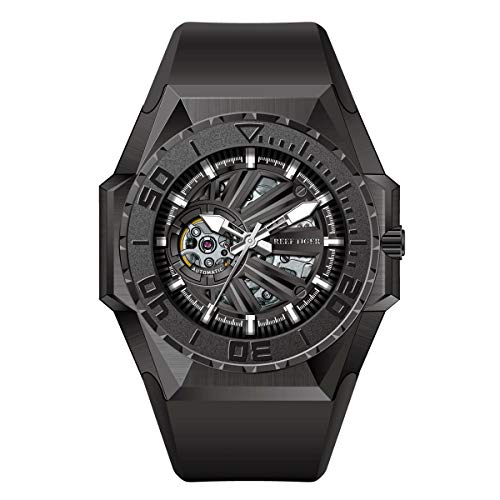 REEF TIGER Herren Tourbillon Automatik mit Edelstahl Armband RGA6903S (RGA6903S-BBBR) von REEF TIGER