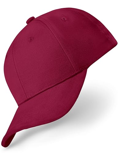 REEFLESS® Baseball Cap Herren Damen Basecap - verstellbare Kappe - Caps für Männer Frauen (weinrot) von REEFLESS