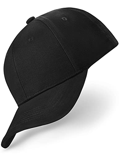 REEFLESS® Baseball Cap Herren Damen Schwarze Basecap - verstellbare Kappe - Caps für Männer Frauen von REEFLESS