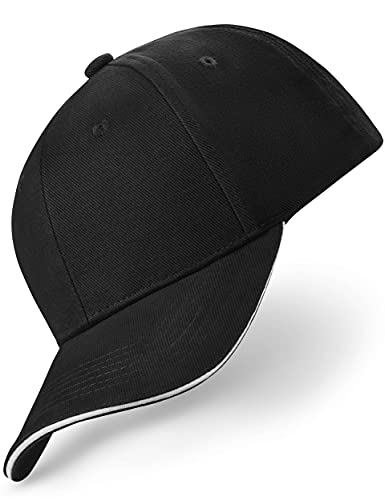 REEFLESS® Baseball Cap Herren Damen schwarz weiße Basecap - verstellbare Kappe - Caps für Männer Frauen von REEFLESS