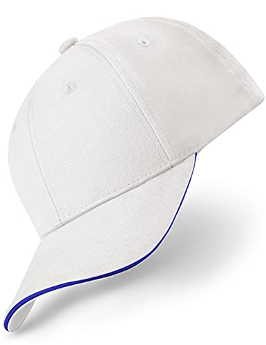 REEFLESS® Baseball Cap Herren Damen weiß Blaue Basecap - verstellbare Kappe - Caps für Männer Frauen von REEFLESS
