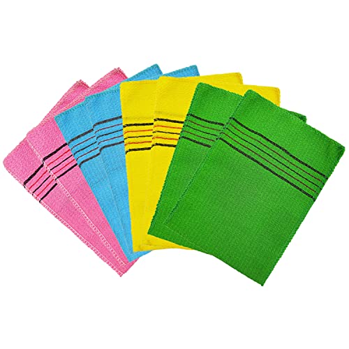 8 Stück Koreanischer Peelinghandschuh Doppelseitiges Peelingtuch Koreanisches Peelingtuch Italien Handtuch zum Entfernen von Hautschwielen Akneausbruch Reinigen Sie trockene Hautporenzellen (4 Farben) von REEKNOKOL