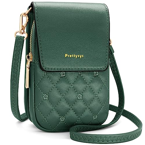 Handytasche zum Umhängen Klein Handy Umhängetasche PU Leder Damen Umhängetasche, Crossbody Handytasche Geldbörse mit Verstellbar Schultergurt, Handy Schultertasche für Handy unter 6,9 Zoll (grün) von REETEE