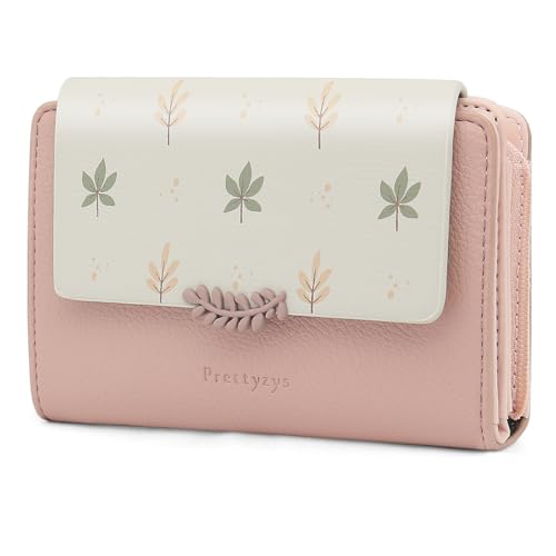 REETEE Geldbörse Klein Damen PU Leder Geldbeutel Damen Klein und im Kurzformat Portemonnaie Viele Fächer, Portmonee mit 10 Kartenfächer und Zipper Münzfach Brieftasche … (Z-Rosa) von REETEE