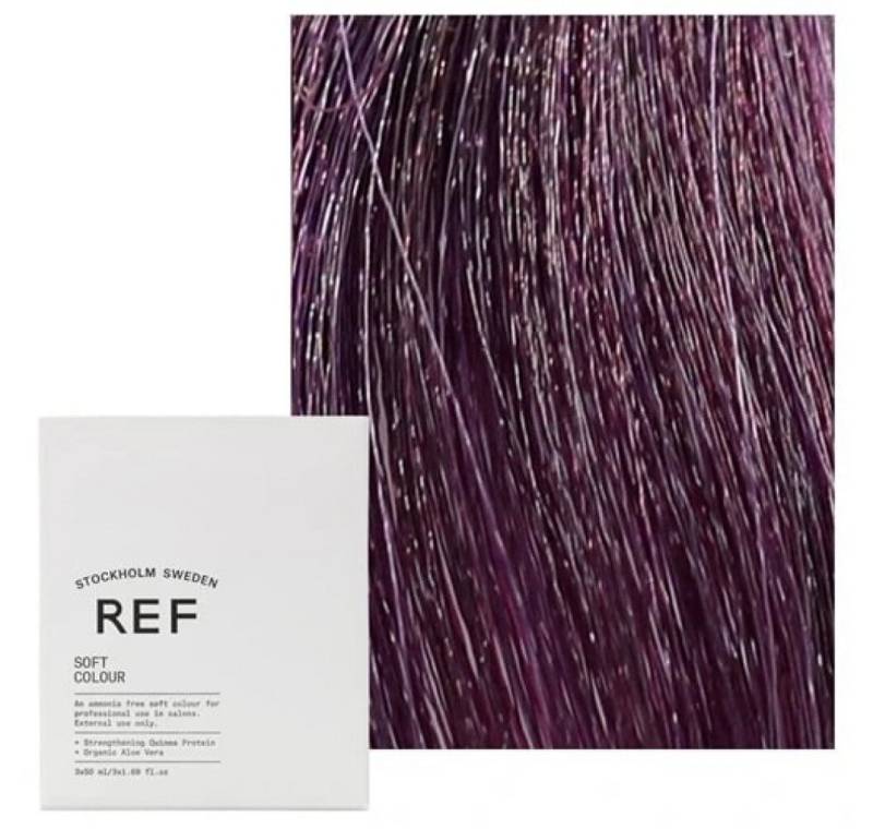 REF Haarpflege-Set . Soft Colour Reds 6.22 Brillantes Violett Dunkelblond 50ml von REF