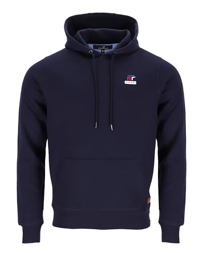 REFENCH Sweatshirts Hoodies für Herren – Langarm-Sweatshirt mit Tasche – Kapuzen-Sweatshirt aus Baumwolle für Herren - Dark Blue, Large von REFENCH