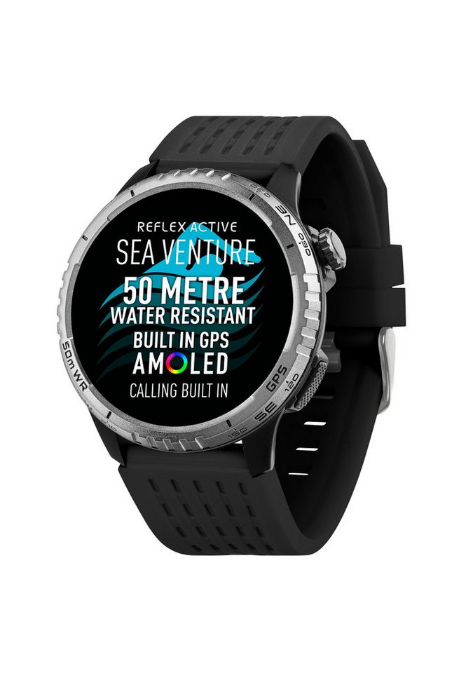 REFLEX ACTIVE Armband SEA VENTURE 400 R 50m Schwimmfeste AMOLED GPS Smartwatch mit (Set) von REFLEX ACTIVE