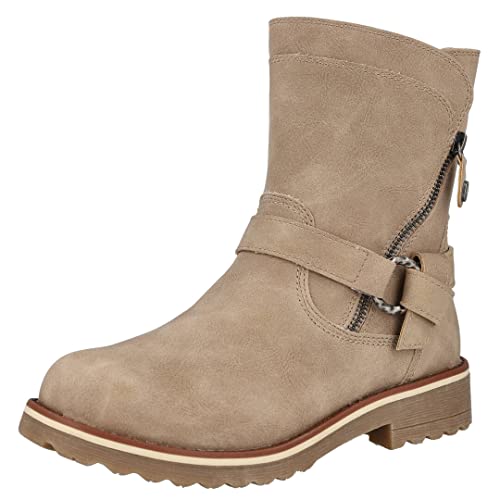 REFRESH Damen 170315 Mode-Stiefel, beige, 36 EU von REFRESH