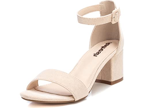 REFRESH Damen 170789 Sandale mit Absatz, beige, 38 EU von REFRESH