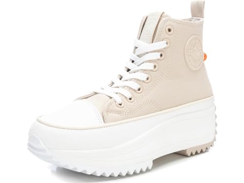 REFRESH - Damen-Sneaker mit Reißverschluss, Farbe: Braun, Größe: 37, beige, 38 EU von REFRESH