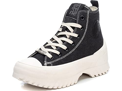 REFRESH Damen-Sneaker mit Reißverschluss, Farbe: Schwarz, Größe: 37, Schwarz , 40 EU von REFRESH