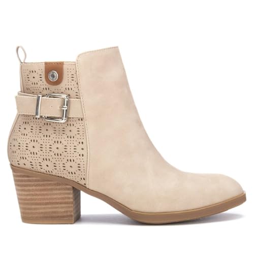 REFRESH - Freizeitstiefeletten Damen Beige - Bequeme und vielseitige Schuhe - Casual Mode - Modell 17262301 (Größe 37) von REFRESH