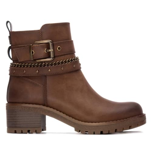 REFRESH - Freizeitstiefeletten Damen Kamel - Bequeme und vielseitige Schuhe - Casual Mode - Modell 17291801 (Größe 39) von REFRESH