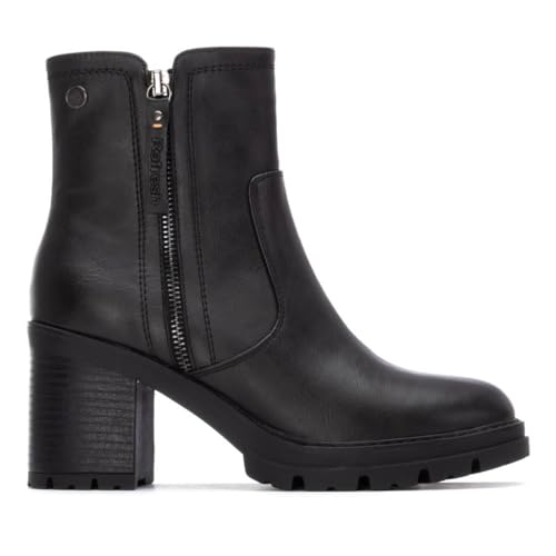 REFRESH - Freizeitstiefeletten Damen Schwarz - Bequeme und vielseitige Schuhe - Casual Mode - Modell 17297002 (Größe 38) von REFRESH