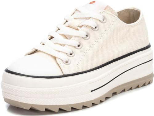 REFRESH Schnürschuh für Damen, Farbe: Braun, Größe: 37, beige, 36 EU von REFRESH