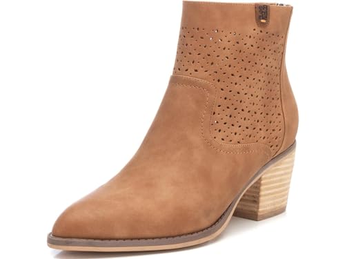 REFRESH - Stiefelette mit Reißverschluss für Damen, Farbe: Braun, Größe: 37, Camel, 38 EU von REFRESH