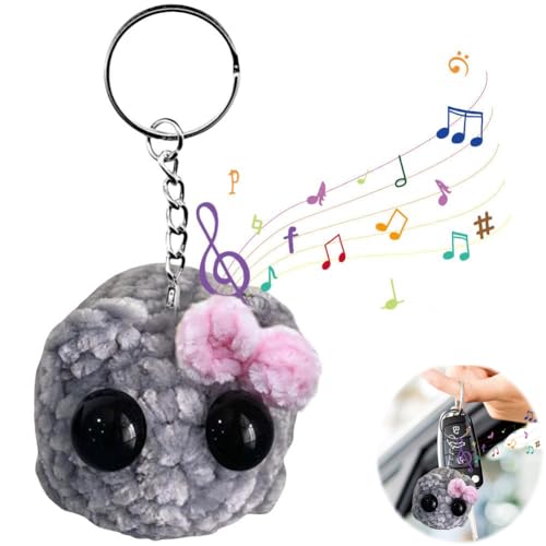 REGAPOG Sad Hamster Mit Sound, Hamsti Schlüsselanhänger, Hamster Meme Mit Violine Sound, Hamsti Mit Sound Handgestrickte Sad Hamster Kuscheltier, Mutmacher Geschenk Für Freunde Partner (1PCS) von REGAPOG