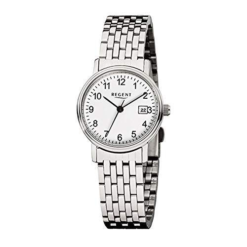 Regent Damen Analog Quarz Uhr mit Edelstahl Armband 12220863 von REGENT