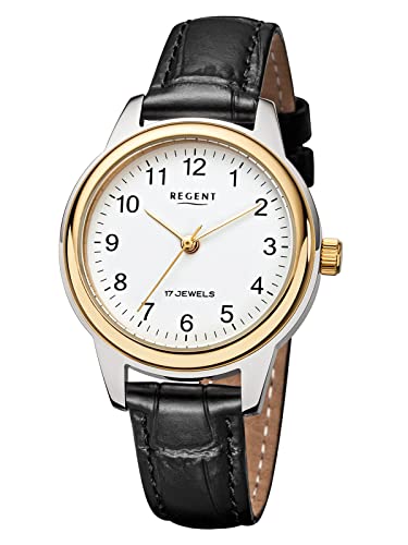 Regent Damen Analog Quarz Uhr mit Edelstahl Armband 12010016 von REGENT