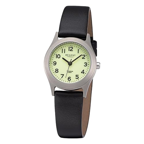 Regent Damen Analog Quarz Uhr mit Leder Armband 12090314 von REGENT