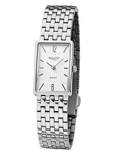 Regent Damen Analog Quarz Uhr mit Edelstahl Armband 12290506 von REGENT
