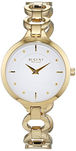 REGENT Damen Analog Quarz Uhr mit Edelstahl Armband 12210994 von REGENT