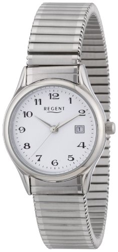 Regent Damen Analog Quarz Uhr mit Edelstahl Armband 12310137 von REGENT