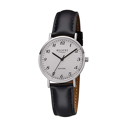 REGENT Damen Analog Quarz Uhr mit Leder Armband 12111199 von REGENT