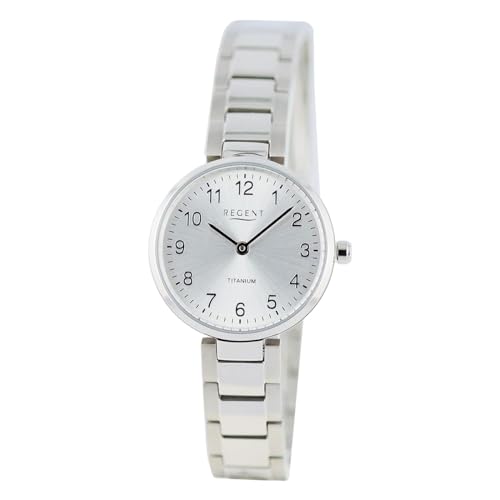 REGENT Damen Armbanduhr Analog Metallarmband Silber UR2192520 Analoguhr von REGENT