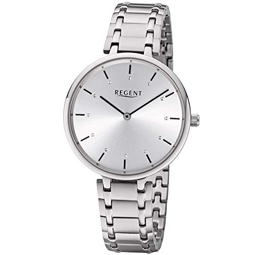 REGENT Damen-Armbanduhr Edelstahl mit Schmuckband Edelstahl BA-462 von REGENT