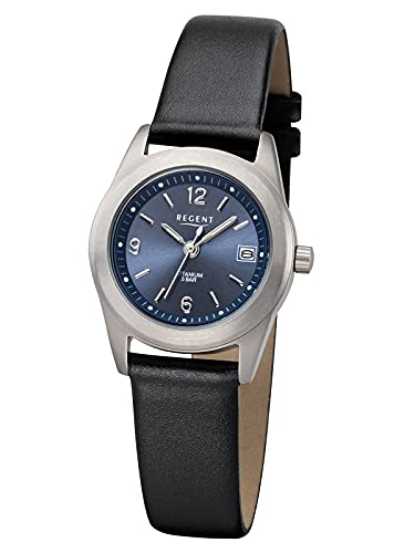 Regent Damen Analog Quarz Uhr mit Leder Armband 12090304 von REGENT