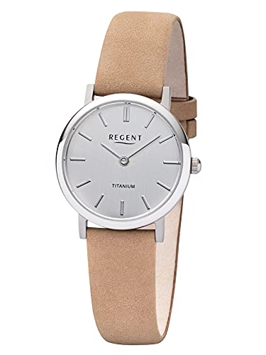 Regent Damen Analog Quarz Uhr mit Leder Armband 12090313 von REGENT