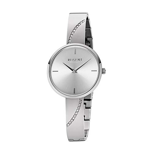 REGENT Damenarmbanduhr Edelstahl mit Edelstahlarmband BA-563 von REGENT
