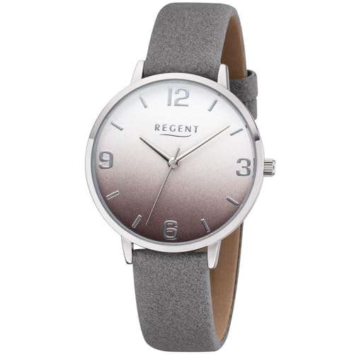 REGENT Damenarmbanduhr Metall IPS mit Kunstlederband BA-472 von REGENT