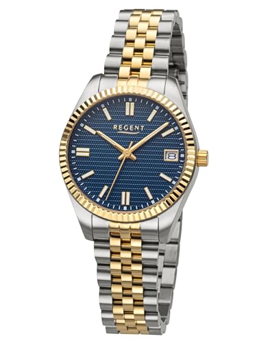 REGENT Damenuhr Bicolor/Dunkelblau BA-875 von REGENT