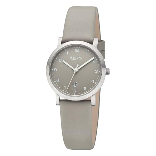 REGENT Flache Damenuhr Titan 30 mm 5 ATM Quarz Analog Taupe 3268.90.12 von REGENT