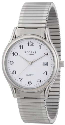 Regent Herren-Armbanduhr XL Analog Edelstahl 11310038 von REGENT